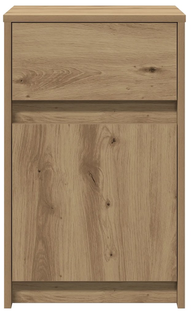 vidaXL LED Κρεβατάκι Ντουλάπα με συρτάρι artisan δρυς 38 x 34 x 61 εκ.