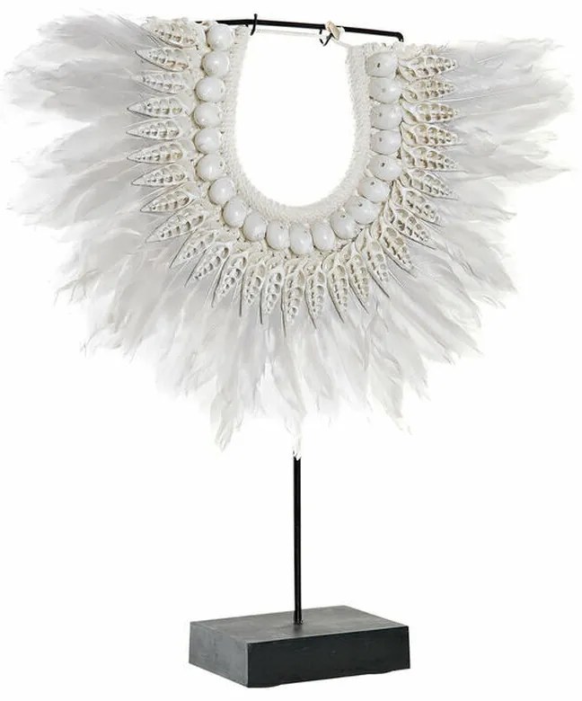 Διακοσμητική Φιγούρα DKD Home Decor Σίδερο Φτερά Κοχύλι (42 x 9.5 x 44 cm)