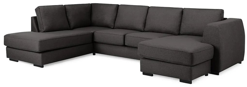 Γωνιακός Καναπές Scandinavian Choice F106, Σκούρο γκρι, 334x212x90cm, Πόδια: Ξύλο, Πλαστική ύλη | Epipla1.gr