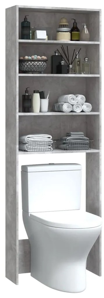 vidaXL Ντουλάπι Πλυντηρίου Γκρι Σκυροδέματος 64 x 24 x 190 εκ.