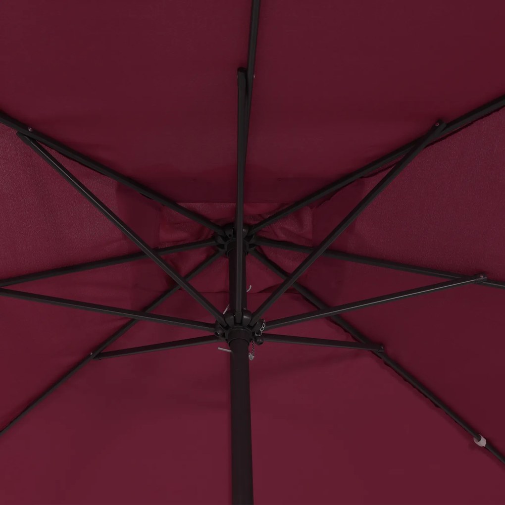 vidaXL Τετράγωνη Κηπογαλιά 295 x 245 cm, Βουργουνδί Καφέ