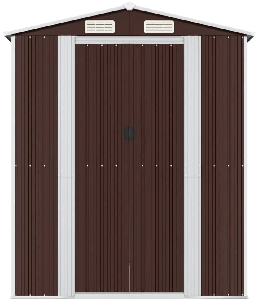 vidaXL Αποθήκη Κήπου Σκούρο καφέ 192x1021x223 εκ. Γαλβανισμένο Ατσάλι
