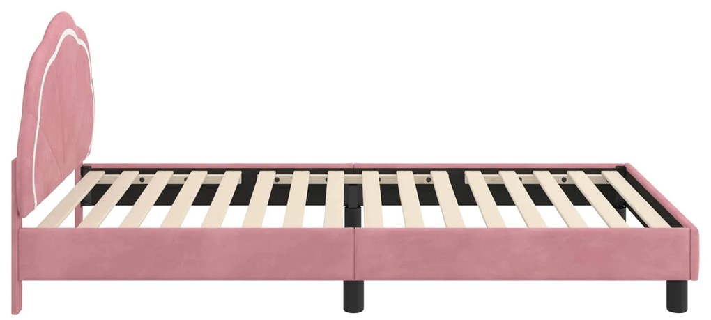 vidaXL Κρεβάτι Παιδικής Κρεβατοκάμαρας με Κεφαλάκι Ροζ 80 x 200 cm