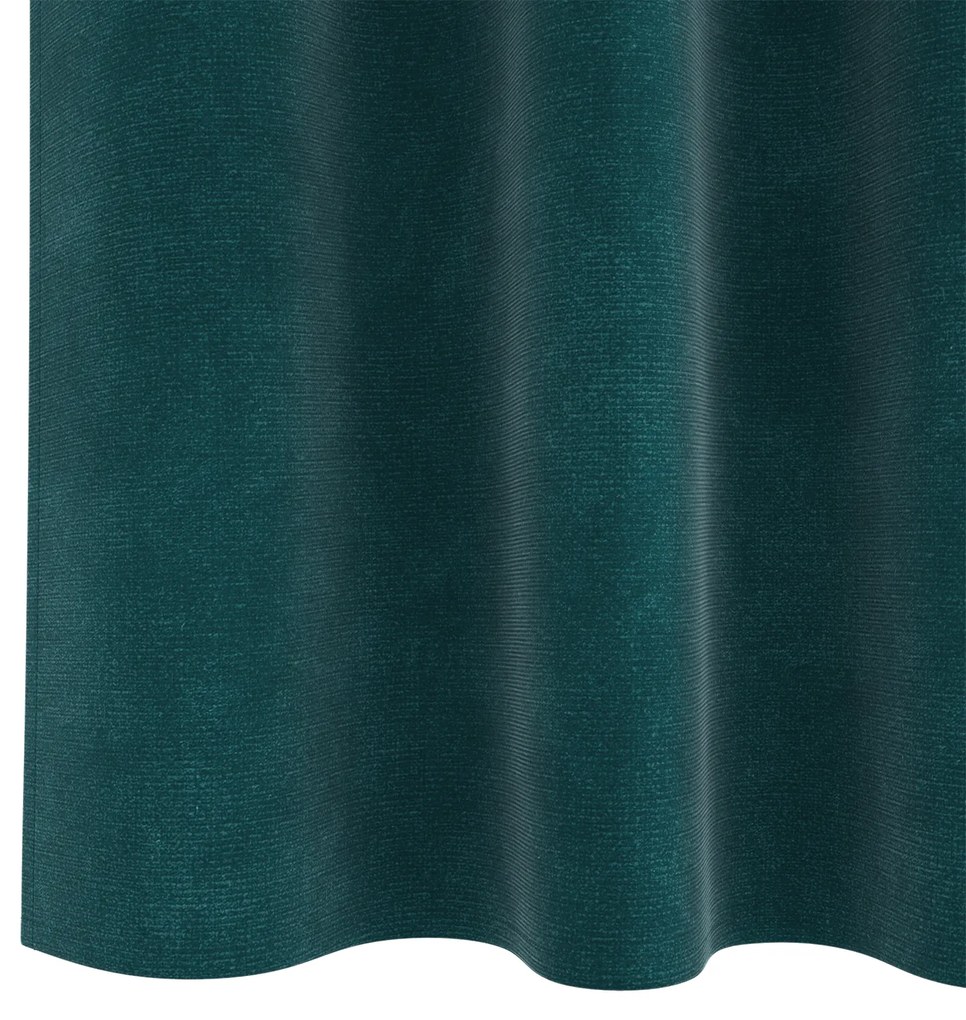 vidaXL Curtains blackout  με κορδέλα 2 τεμ Σκούρο Πράσινο Βελούδο