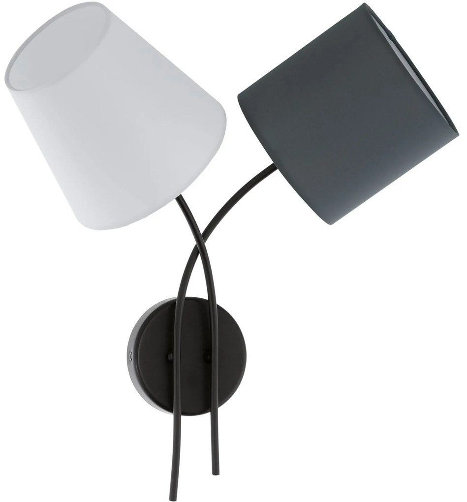 Φωτιστικό Τοίχου Almeida  95193 Anthracite-White Eglo Metal, Fabric