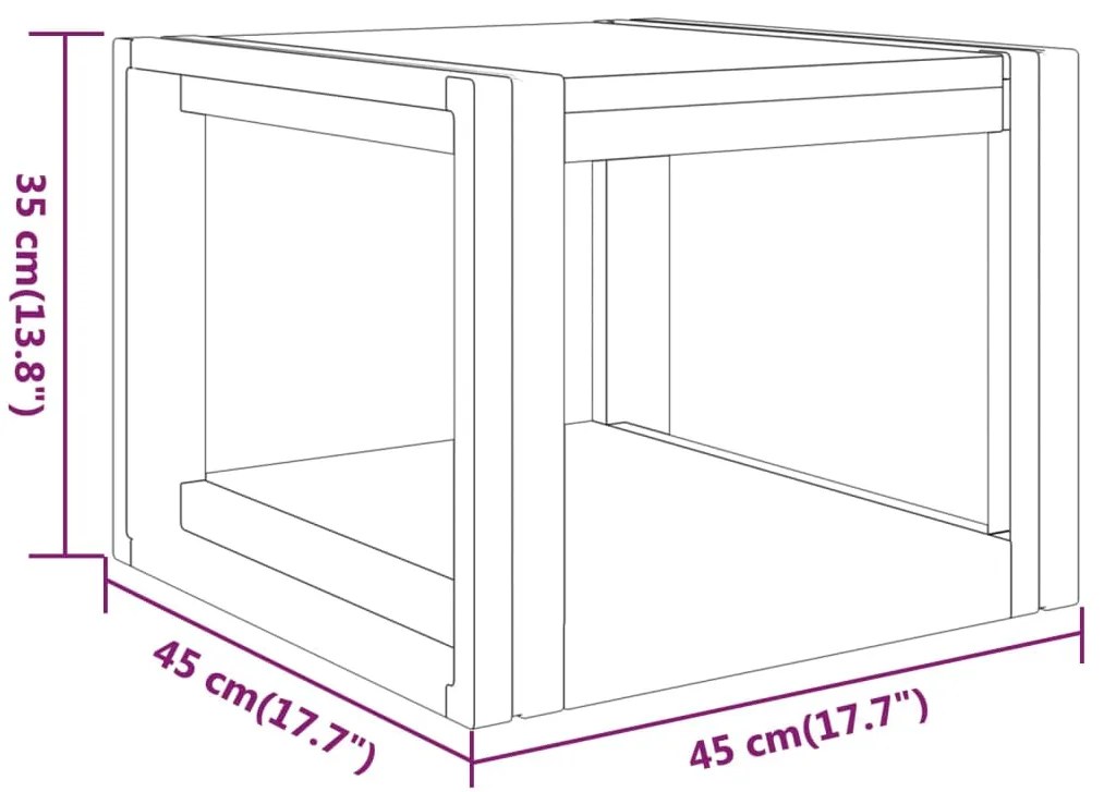 vidaXL Έπιπλο Μπάνιου 45 x 45 x 35 εκ. από Μασίφ Ξύλο Teak