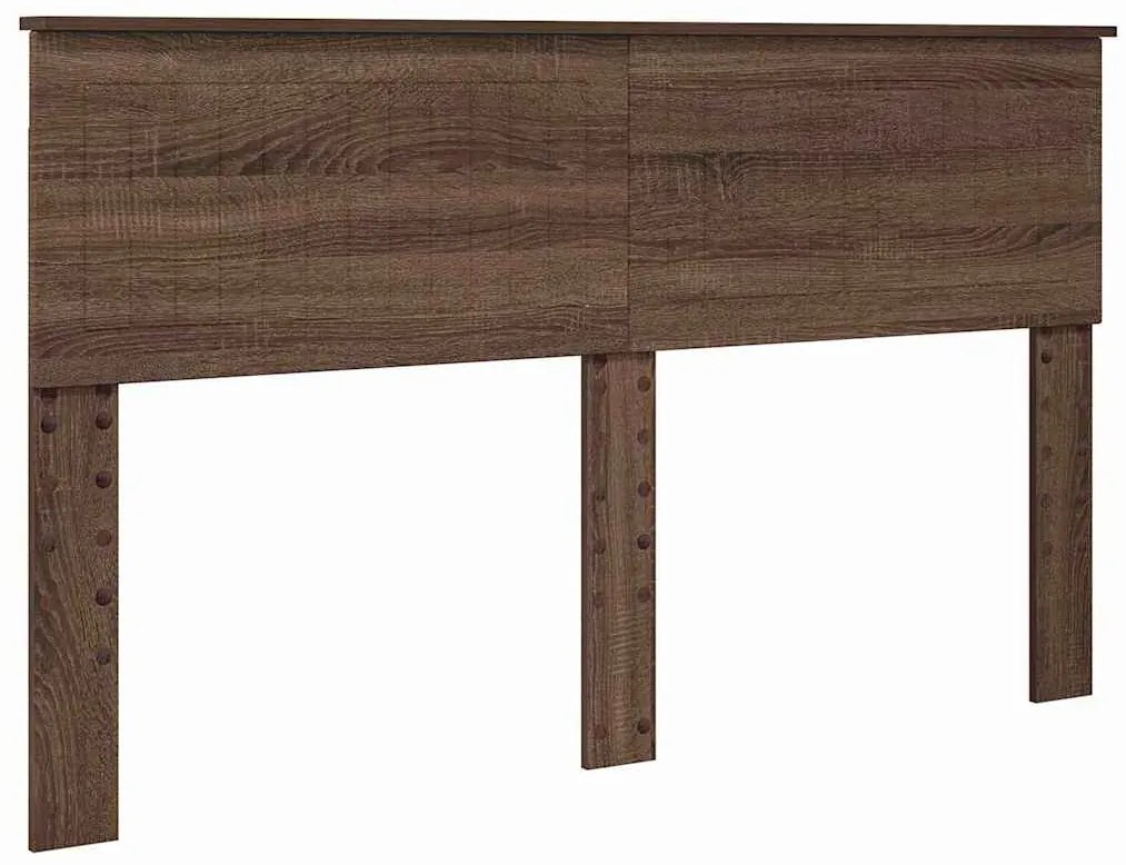 vidaXL Κεφαλάρι με κεφαλάρι Καφέ δρυς 150 cm Επεξεργασμένο ξύλο