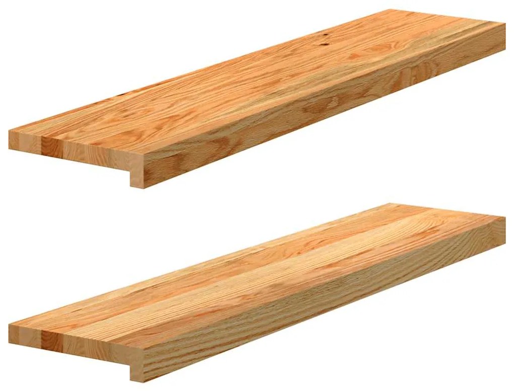 vidaXL Περβάζια παραθύρων 2 τεμ. Αν. Καφέ 90x20x2 εκ. Μασίφ Ξύλο Δρυός