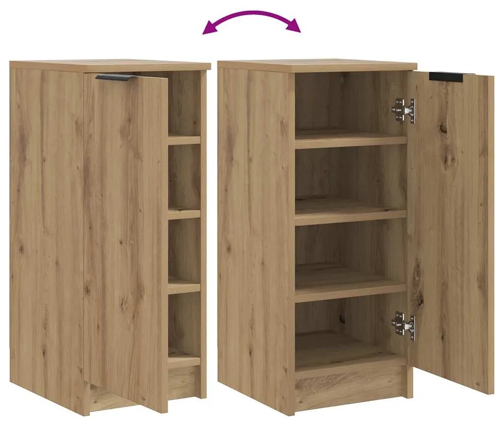 vidaXL Παπουτσοθήκη Χρώμα Αρτισιανή Δρυς 29,5x35x70 εκ. Επεξ. Ξύλο