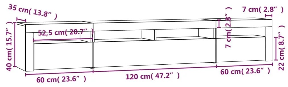 ΈΠΙΠΛΟ ΤΗΛΕΟΡΑΣΗΣ ΜΕ LED ΓΚΡΙ ΣΚΥΡΟΔΕΜΑΤΟΣ 240 X 35 X 40 ΕΚ. 3152725