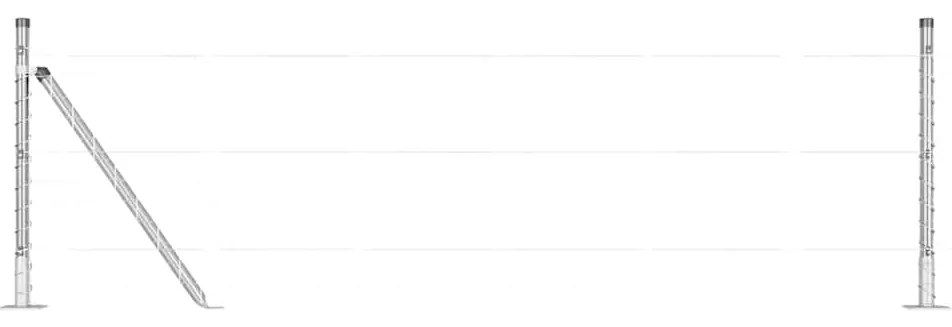 vidaXL Στύλος Περιφράξεων 52 pcs Γκρι 3,2 x 3,2 x 70 εκ