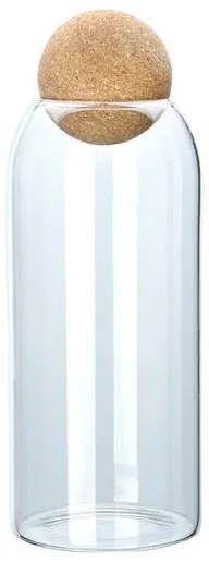 Estia Δοχείο Αποθήκευσης Γυάλινο 950ml 9x9x23.5cm Με Καπάκι Φελλού 01-19617