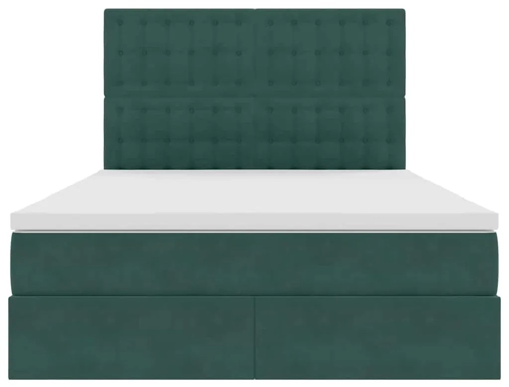 vidaXL Κρεβάτι με αποθηκευτικό χώρο και LED 140 x 200 cm Βελούδο