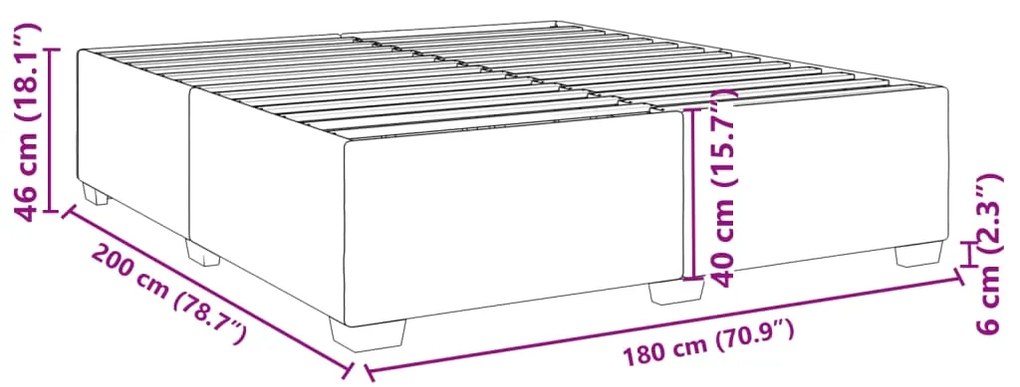 Σκελετός Κρεβατιού Χωρίς Στρώμα Taupe 180x200 εκ. Υφασμάτινο - Μπεζ-Γκρι