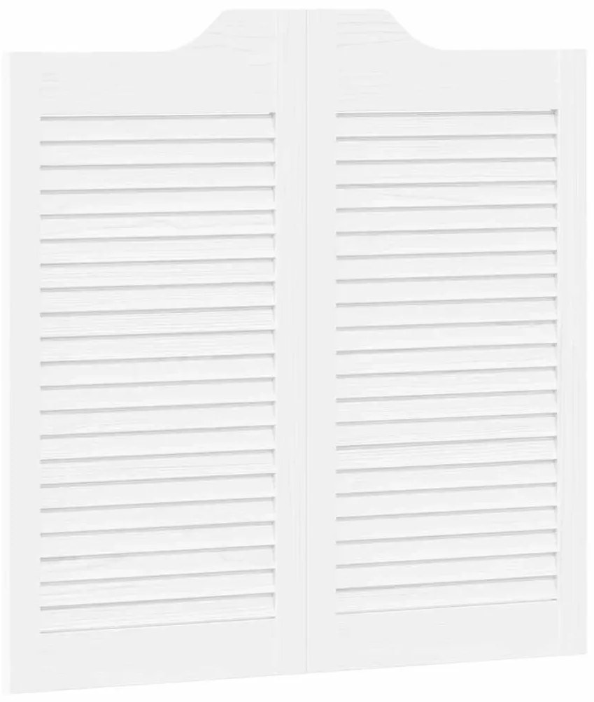 Ανοιγόμενες πόρτες Louvred Design 2 ζευγών Λευκό 80x80 cm 4107137