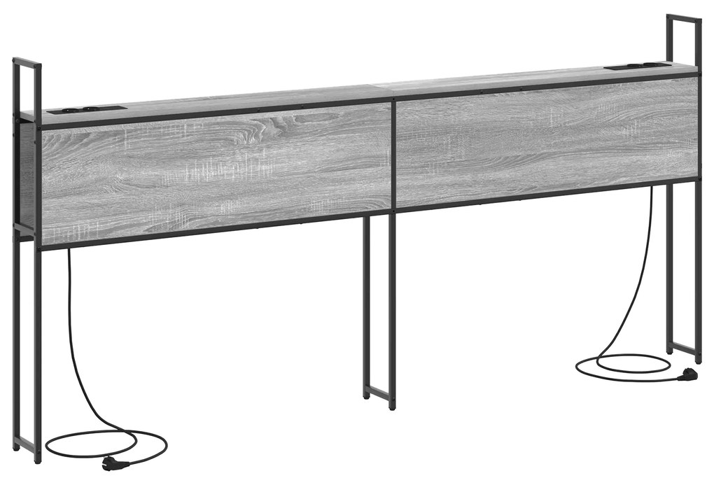vidaXL Κεφαλάρι Αποθήκης Γκρι sonoma 180 cm Επεξεργασμένο ξύλο