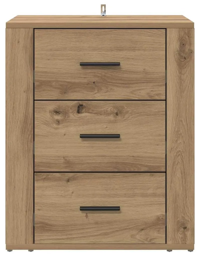 vidaXL Κομοδίνο artisan δρυς 50 x 36 x 60 εκ Επεξεργασμένο ξύλο