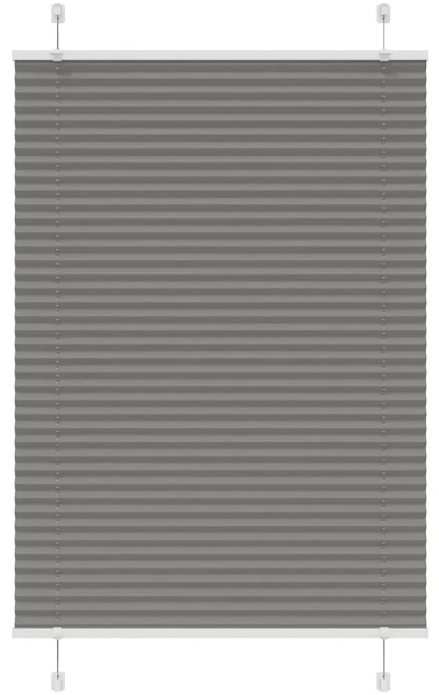 vidaXL Πλισέ περσίδα Ανθρακί 100x150 cm Πλάτος υφάσματος 99,4 cm