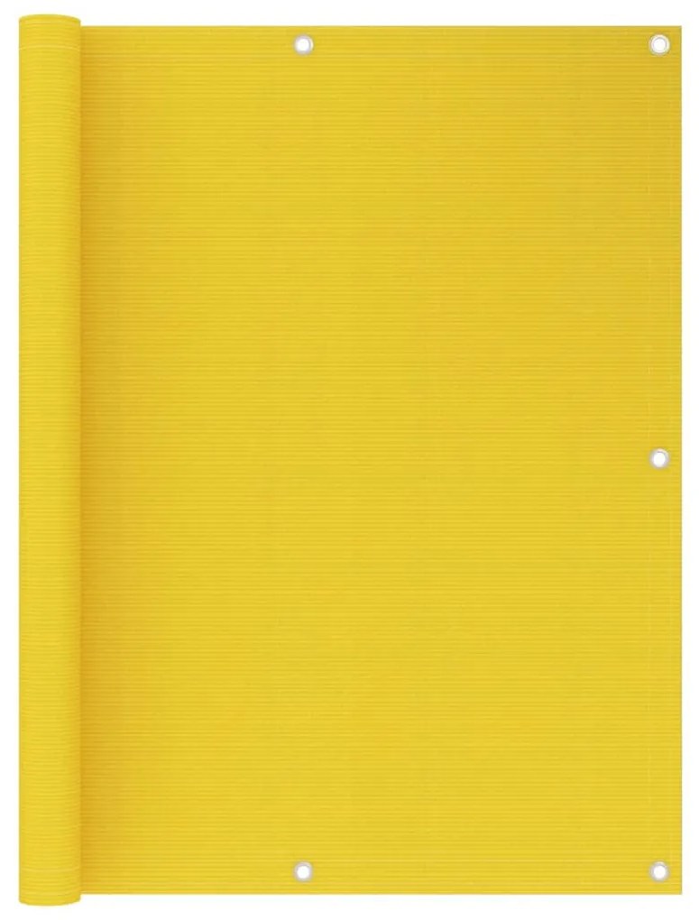 vidaXL Διαχωριστικό Βεράντας Κίτρινο 120 x 300 εκ. από HDPE
