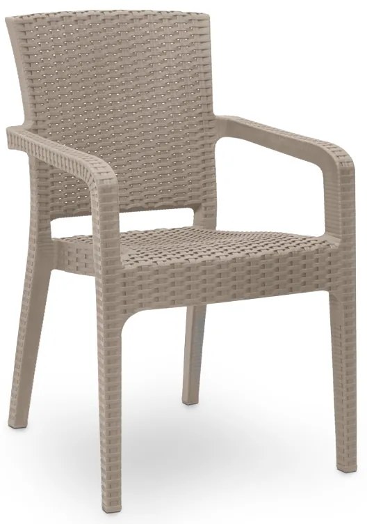 Πολυθρόνα πολυπροπυλενίου Clio Megapap recycled χρώμα cappuccino 57x55x86εκ.-GP046-0001,3