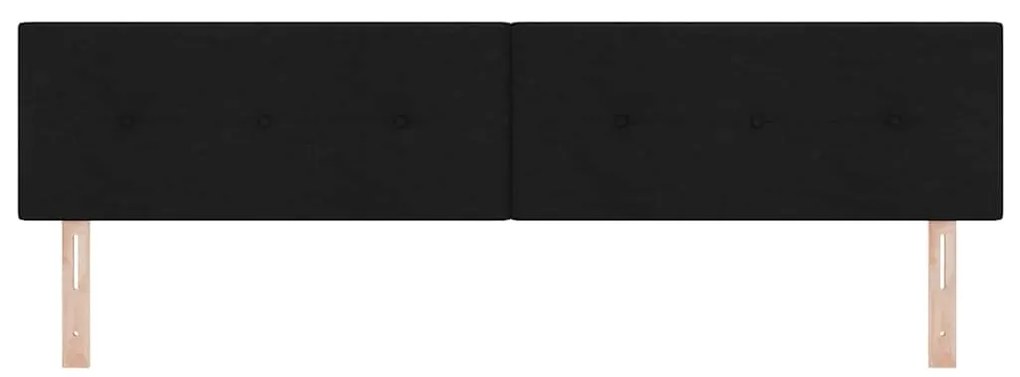 vidaXL LED Κεφαλάρι με φώτα λωρίδας LED Μαύρο 200 cm ύφασμα