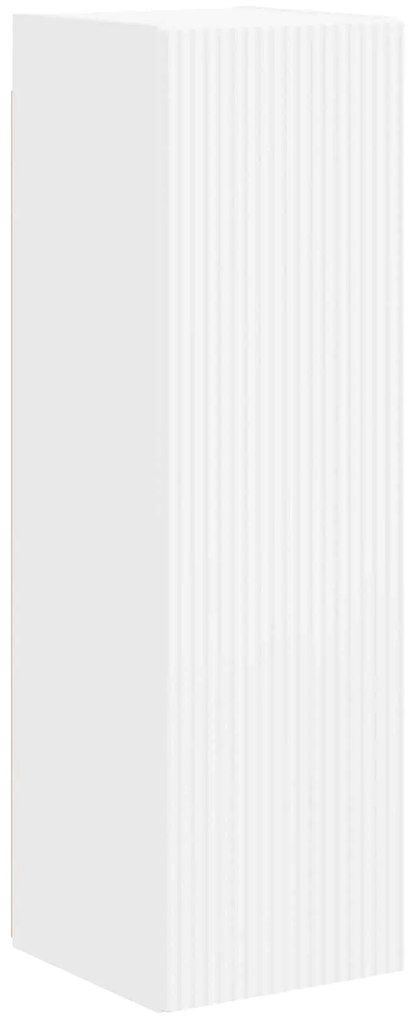 vidaXL Σετ επίπλου τηλεόρασης Επιτοίχιο 4 pcs Λευκό Επεξεργασμένο ξύλο