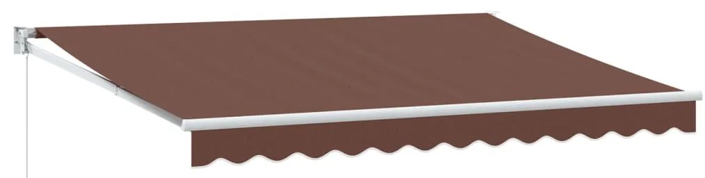 vidaXL Τέντα Πτυσσόμενη Χειροκίνητη Καφέ 350x250 εκ.