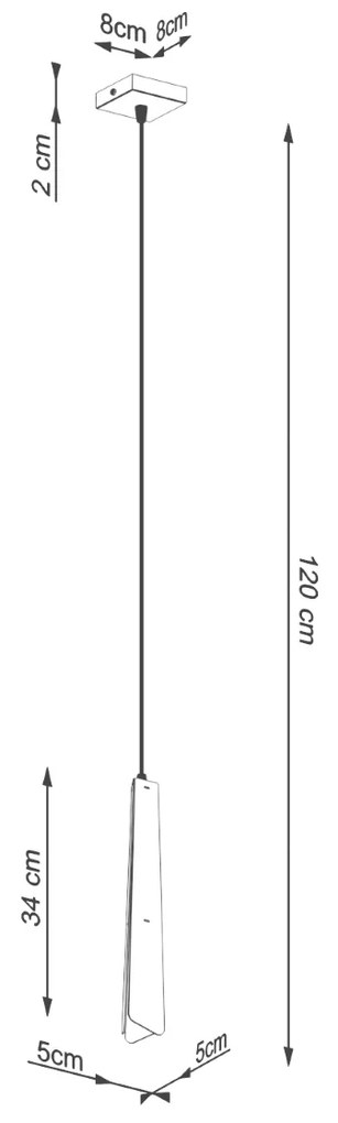 Sollux Κρεμαστό φωτιστικό PRYSM 1 μαύρο,ατσάλι,G9 1xmax 8W LED