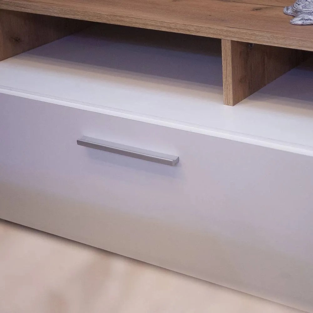 Σύνθεση Τηλεόρασης Astin 203x45.3x180εκ Χρυσός Δρύς Με Λευκό - TO-ASTIN - TO-ASTIN