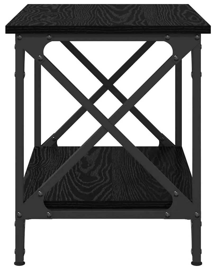 vidaXL Τραπεζάκι Πλευράς Μαύρη δρυς 55 x 38 x 45 εκ Επεξεργασμένο ξύλο