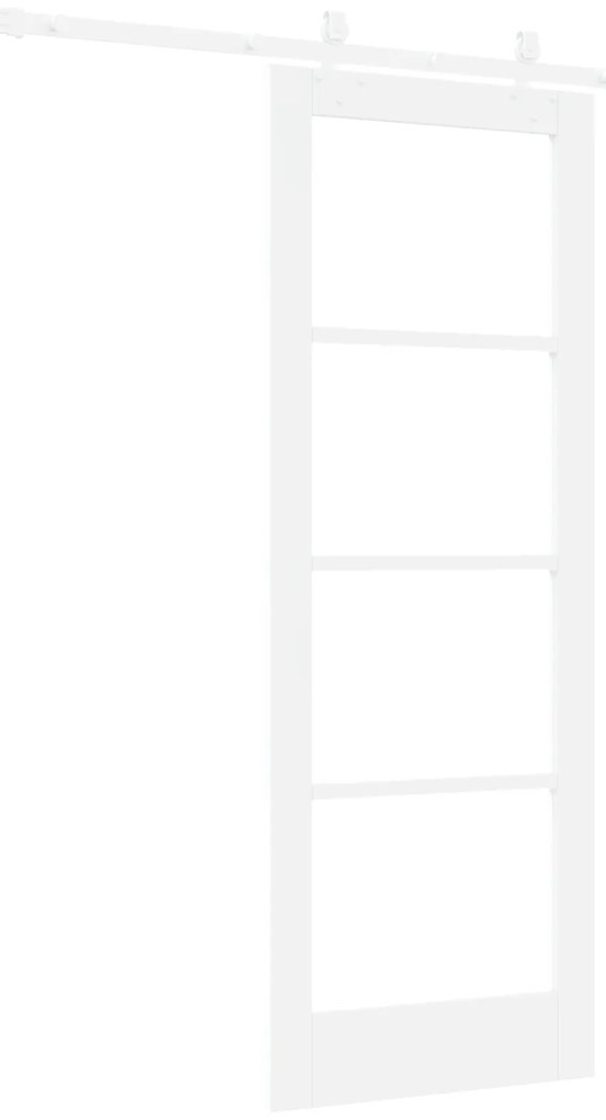 vidaXL Σετ Συρόμενης Πόρτας Σετ 2 Λευκό MDF 73.5 x 198.5 εκ.