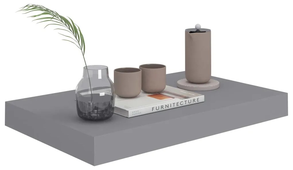 vidaXL Ράφι Τοίχου Γκρι 40x23x3,8 εκ. MDF