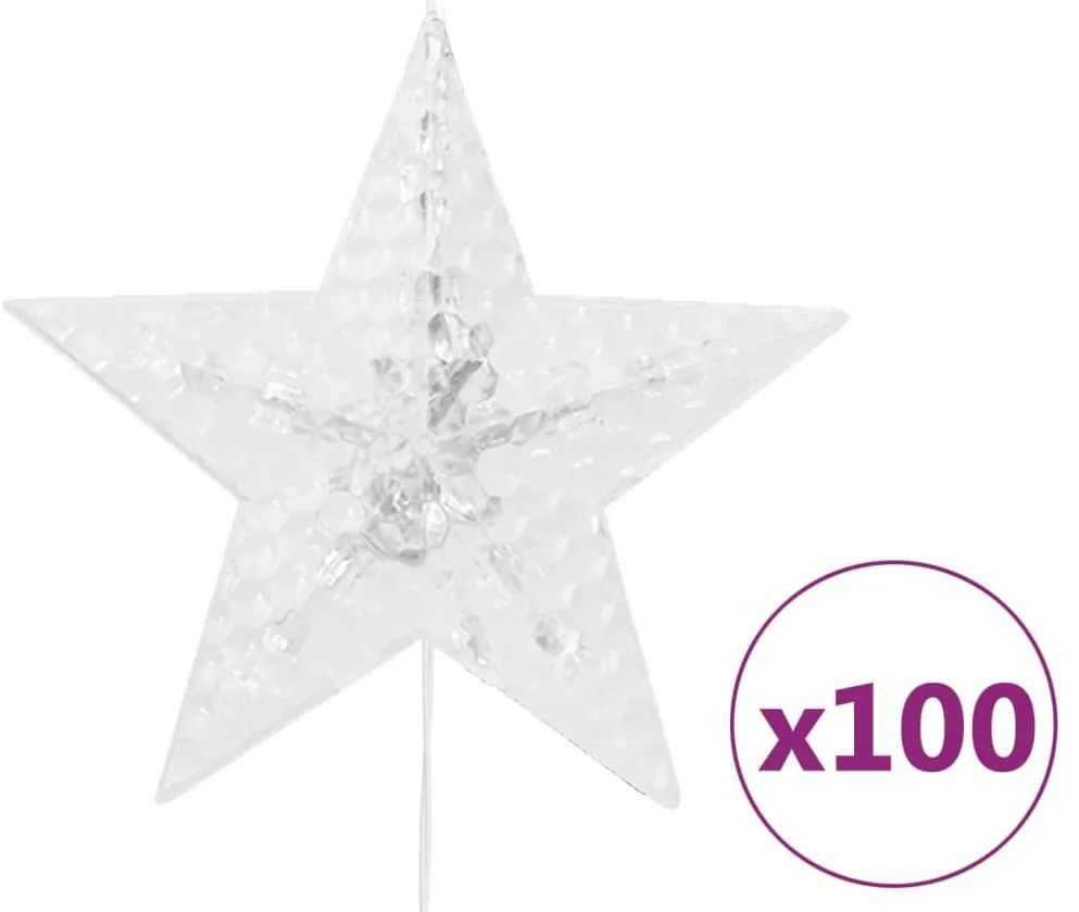 vidaXL Κουρτίνα LED Φωτάκια 500 LED Ψυχρό Λευκό με 8 Λειτουργίες
