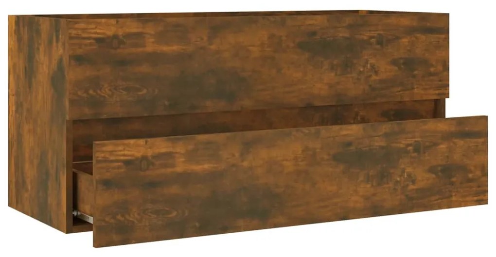 vidaXL Ντουλάπι Νιπτήρα Καπνιστή Δρυς 100x38,5x45 εκ. Επεξεργ. Ξύλο