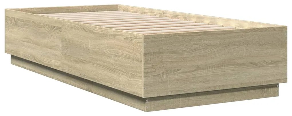 vidaXL Πλαίσιο Κρεβατιού Sonoma Δρυς 100x200 εκ. Επεξεργασμένο Ξύλο