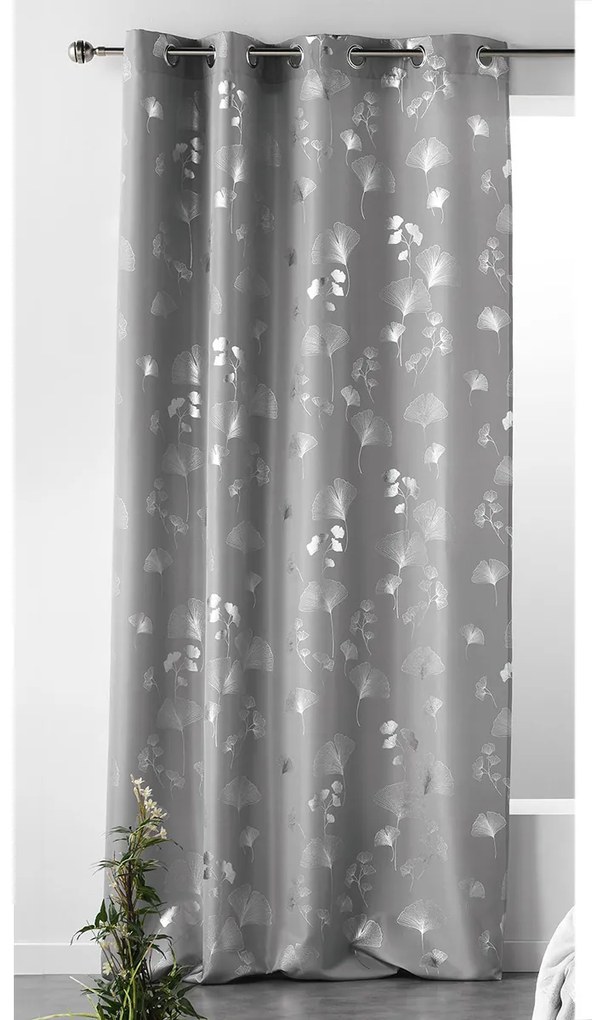 Κουρτίνα (140x280) Με Τρουκς L-C Bloomy Grey 1612523