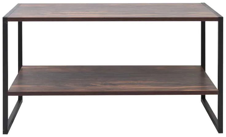 Τραπεζάκι σαλονιού Giza Megapap χρώμα rustic καρυδί 90,2x50,3x50,4εκ.