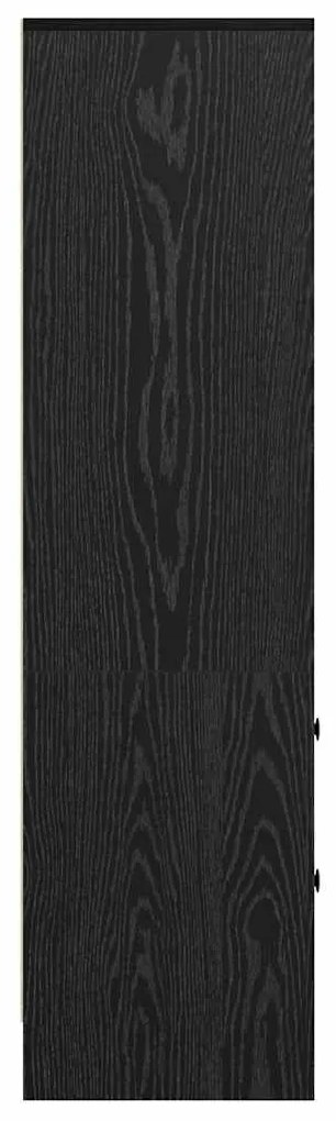 vidaXL Highboard Μαύρη δρυς 45.5 x 34 x 127 εκ Επεξεργασμένο ξύλο