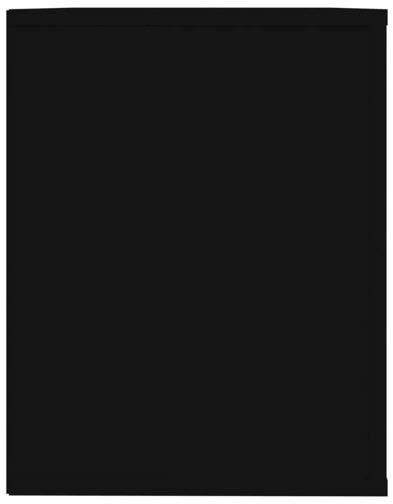 Παπουτσοθήκη Μαύρη 75x35x45 εκ. από Επεξεργασμένο Ξύλο - Μαύρο