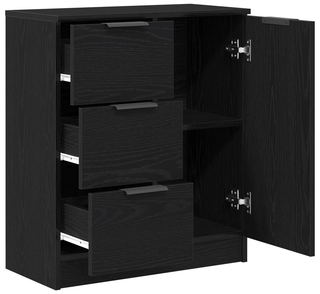 vidaXL Μαύρος Διπλωμένος Μπουφές 60x30x70 εκ. Κατασκευασμένος από Επεξεργασμένο Ξύλο