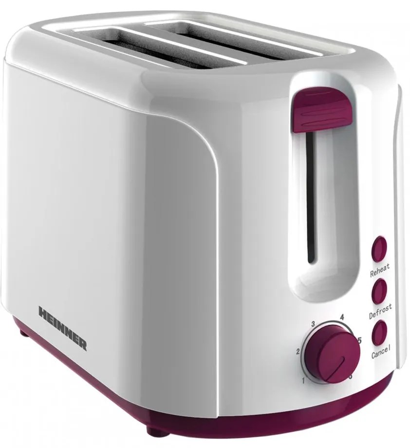 HEINNER TP-750BG Φρυγανιέρα 2 Θέσεων 750W Λευκή