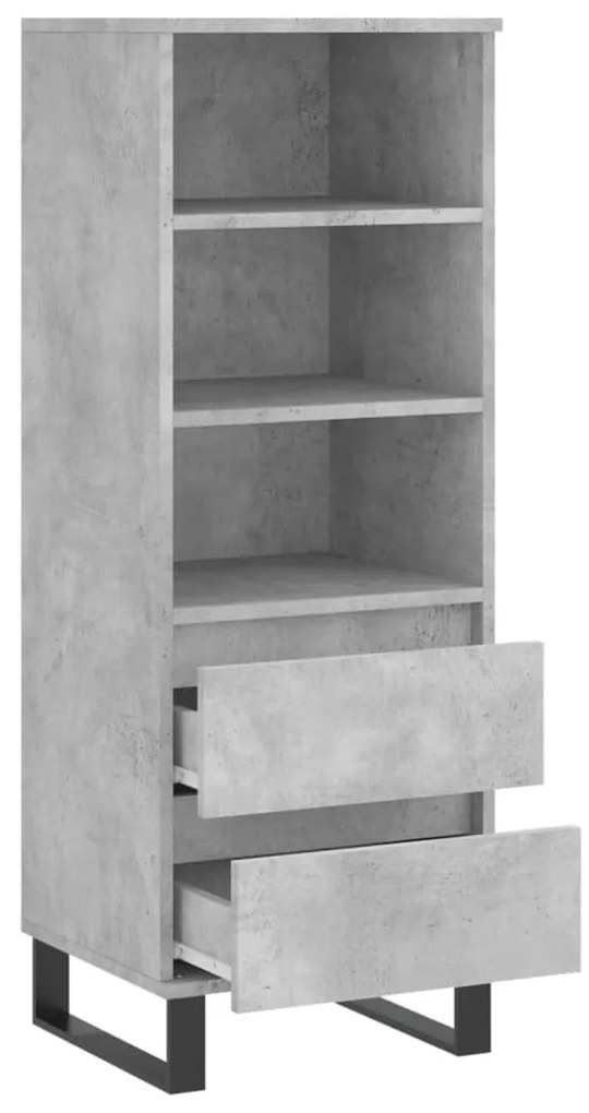vidaXL Ντουλάπι Γκρι Σκυρ. 40x36x110 εκ. από Επεξεργασμένο Ξύλο