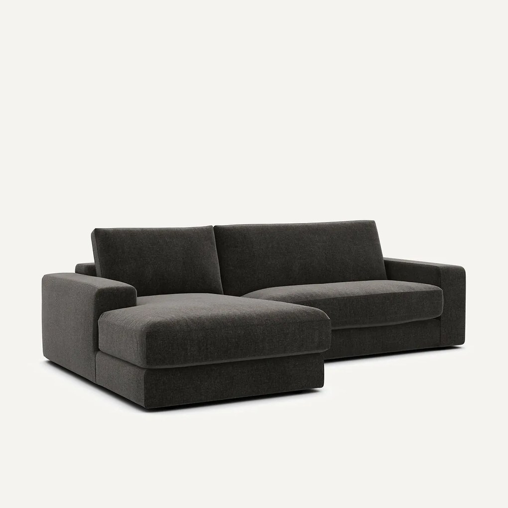 Γωνιακός καναπές από βελούδινο chenille ύφασμα, Skander