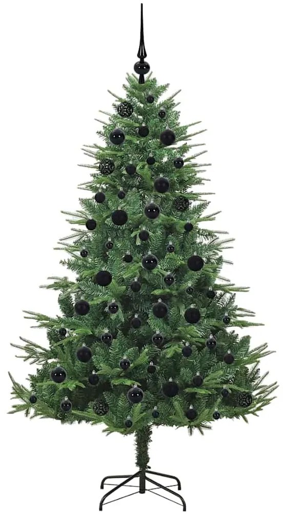vidaXL Τεχνητό Χριστουγεννιάτικο Δέντρο με Φώτα και Σετ Μπάλες 180 cm