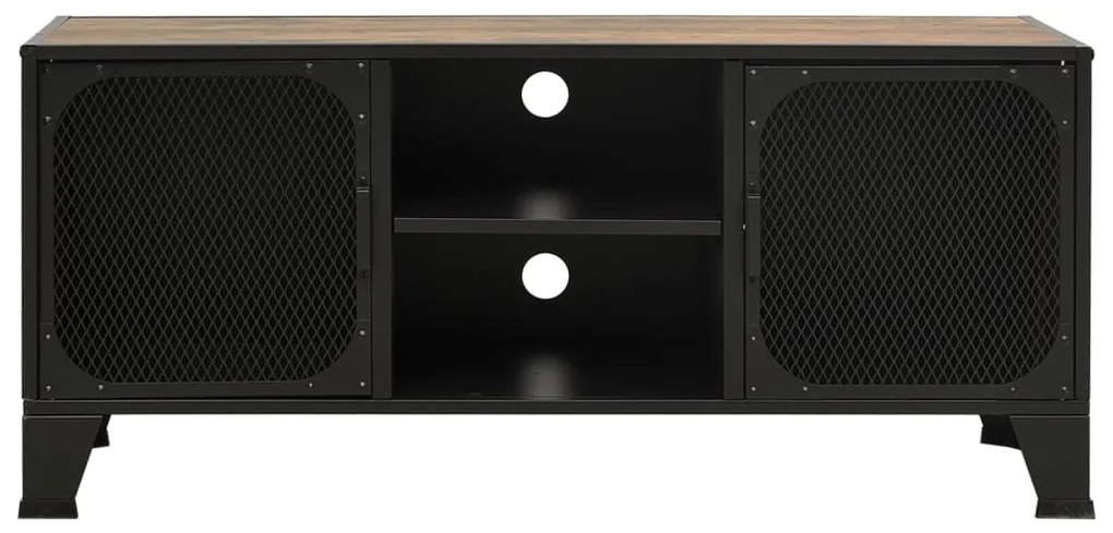vidaXL Έπιπλο Τηλεόρασης Ρουστίκ Καφέ 105 x 36 x 47 εκ. Μέταλλο / MDF