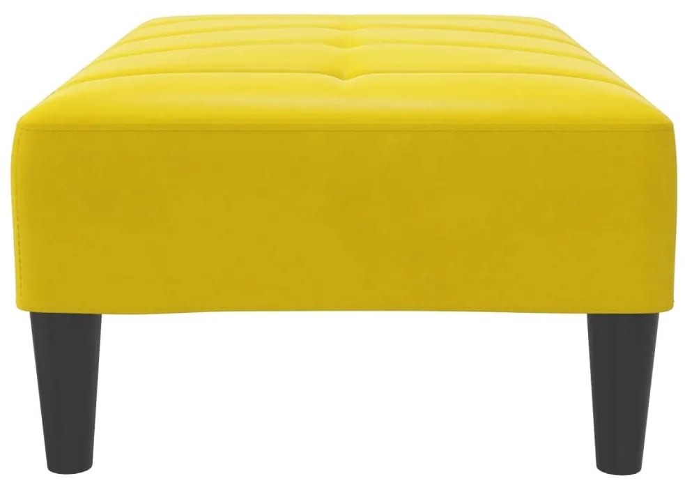vidaXL Σκαμπό/Υποπόδιο Κίτρινο 77x55x31 εκ. Βελούδινο