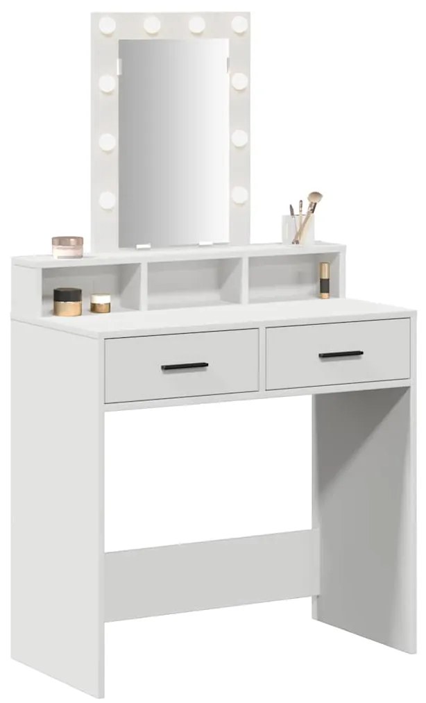 vidaXL Τραπέζι περιποίησης Λευκό 79 x 41 x 140 εκ. Επεξεργασμένο ξύλο