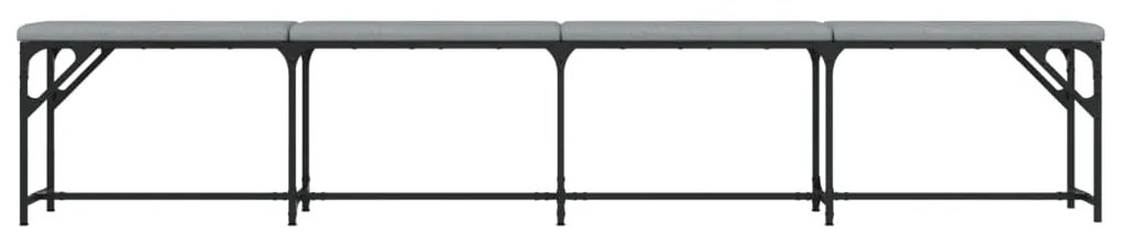 vidaXL Πάγκος Τραπεζαρίας Ανοιχτό Γκρι 248x32x45 εκ. Ατσάλι / Ύφασμα