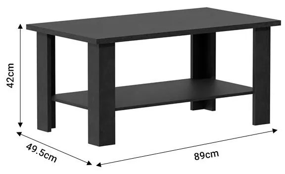 Τραπέζι σαλονιού Riano zebrano μελαμίνης 89x49.5x42εκ 89x49.5x42 εκ.