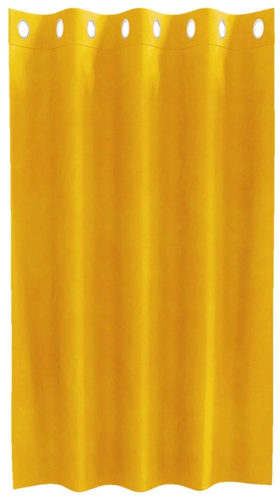 vidaXL Κουρτίνες 2 pcs κίτρινο μουσταρδί 140 x 140 cm Βελούδο